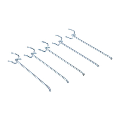 SSWBasics 10 in Chrome Peg Hook for 1/8 in or 1/4 in Pegboard pack of 100